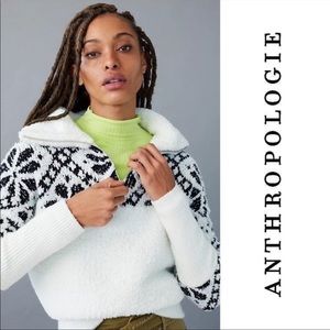 Pilcro Maia Cropped Quarter-Zip Pullover